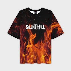Футболка оверсайз мужская Silent hill огонь, цвет: 3D-принт
