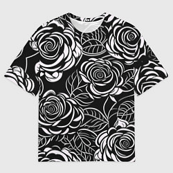 Мужская футболка оверсайз Цветочные паттерны