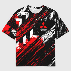 Футболка оверсайз мужская Mitsubishi - sport style, цвет: 3D-принт