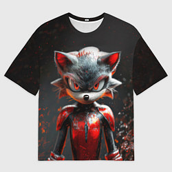 Футболка оверсайз мужская Ёжик Shadow в броне, цвет: 3D-принт