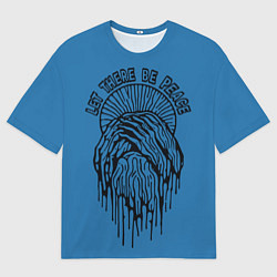 Футболка оверсайз мужская Пусть будет be peace, цвет: 3D-принт