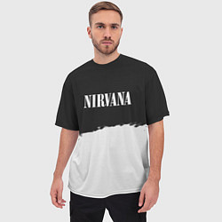 Футболка оверсайз мужская Nirvana текстура, цвет: 3D-принт — фото 2
