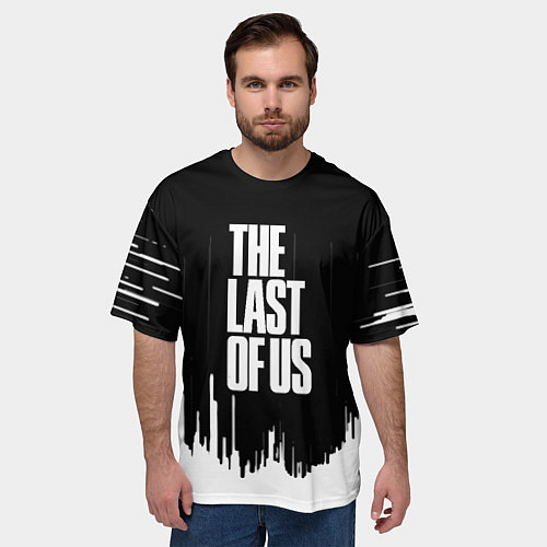 Мужская футболка оверсайз The last of us текстура / 3D-принт – фото 3