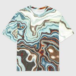 Мужская футболка оверсайз Мраморная текстура