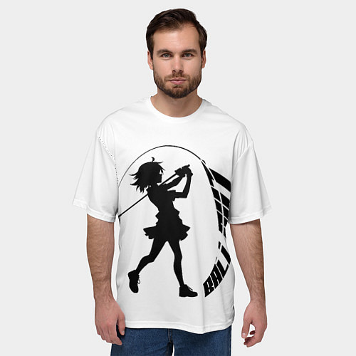 Мужская футболка оверсайз Мяч вылетел / 3D-принт – фото 3