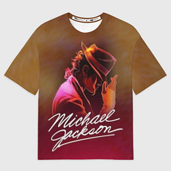 Футболка оверсайз мужская Michael Jackson нарисованный кистью, цвет: 3D-принт