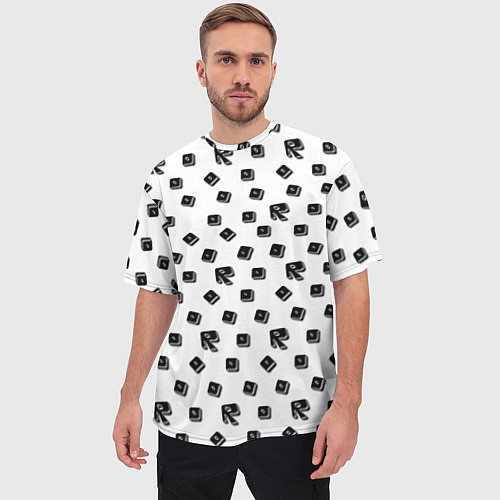 Мужская футболка оверсайз Roblox pattern / 3D-принт – фото 3