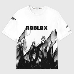 Футболка оверсайз мужская Roblox flame текстура, цвет: 3D-принт