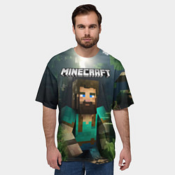 Футболка оверсайз мужская Minecraft персонаж с бородой, цвет: 3D-принт — фото 2