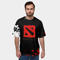 Футболка оверсайз мужская Dota 2 краски текстура, цвет: 3D-принт — фото 2
