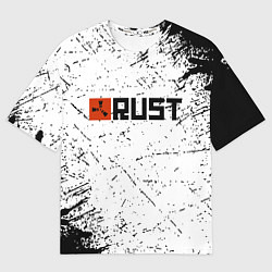 Футболка оверсайз мужская RUST брызги красок, цвет: 3D-принт