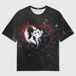 Футболка оверсайз мужская Готическая пара 8 марта, цвет: 3D-принт