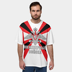 Футболка оверсайз мужская Инженерные войска РФ, цвет: 3D-принт — фото 2