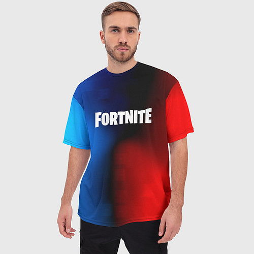 Мужская футболка оверсайз Fortnite game gradient / 3D-принт – фото 3