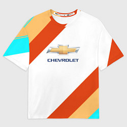 Футболка оверсайз мужская Chevrolet line, цвет: 3D-принт