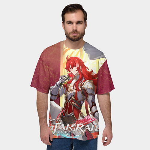 Мужская футболка оверсайз Аргенти из Хонкая / 3D-принт – фото 3