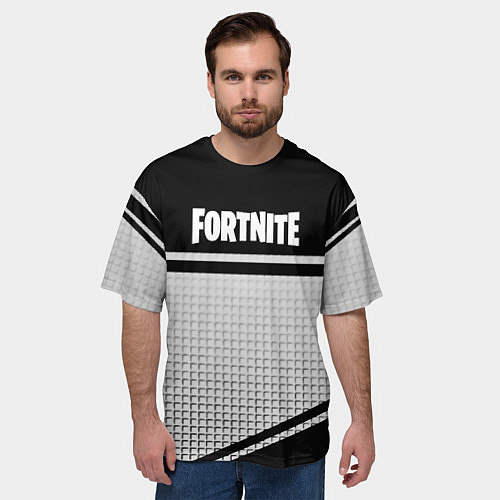 Мужская футболка оверсайз Fortnite geometry sport / 3D-принт – фото 3