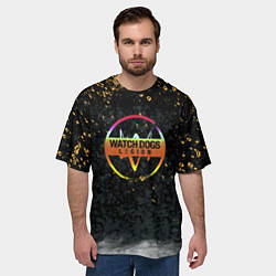 Футболка оверсайз мужская Watch dogs легион текстура краски, цвет: 3D-принт — фото 2