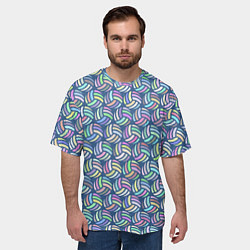 Футболка оверсайз мужская Волейбольные мячики, цвет: 3D-принт — фото 2