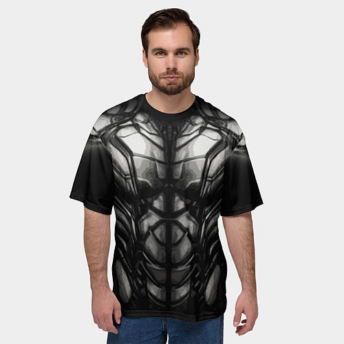 Мужская футболка оверсайз Мускул / 3D-принт – фото 3