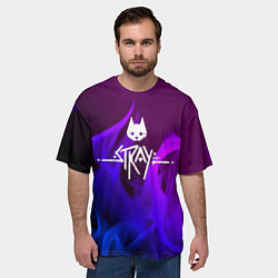 Футболка оверсайз мужская Stray неоновый огонь, цвет: 3D-принт — фото 2
