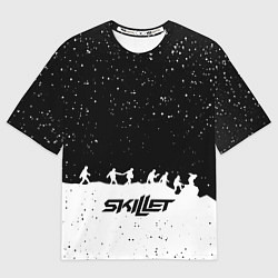 Футболка оверсайз мужская Skillet rock music band, цвет: 3D-принт
