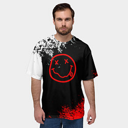 Футболка оверсайз мужская Нирвана краски, цвет: 3D-принт — фото 2