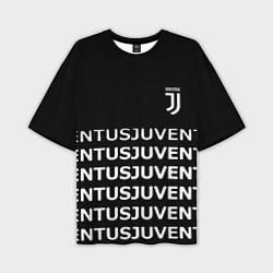 Футболка оверсайз мужская Juventus pattern fc club steel, цвет: 3D-принт
