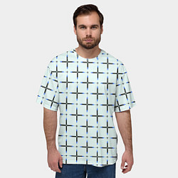 Футболка оверсайз мужская Линии плюс, цвет: 3D-принт — фото 2