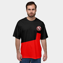 Футболка оверсайз мужская BMW спортивная текстура, цвет: 3D-принт — фото 2