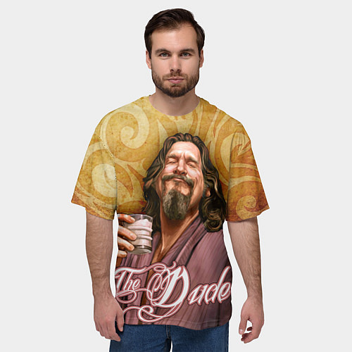 Мужская футболка оверсайз The Big Lebowski dude / 3D-принт – фото 3