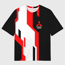 Футболка оверсайз мужская Mitsubishi red uniform, цвет: 3D-принт