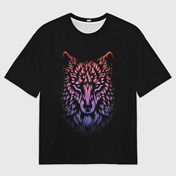 Футболка оверсайз мужская Realistic gradient wolf, цвет: 3D-принт