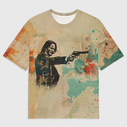 Футболка оверсайз мужская Джон Уик в стиле гранж, цвет: 3D-принт