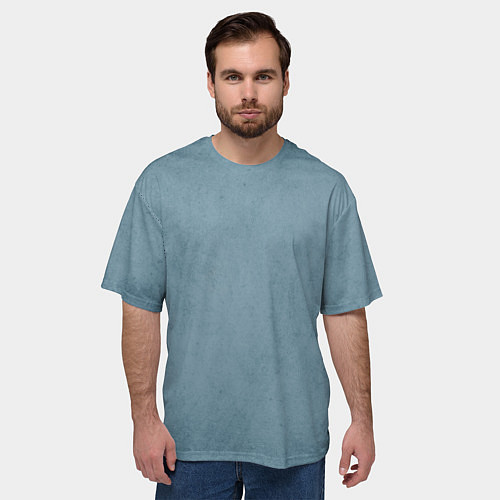 Мужская футболка оверсайз Бирюзовый флёр / 3D-принт – фото 3