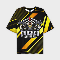 Футболка оверсайз мужская Chicken gunners, цвет: 3D-принт