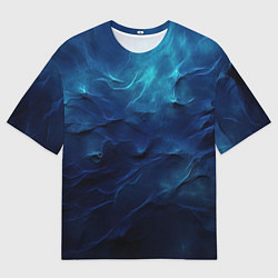 Мужская футболка оверсайз Абстрактные волны глубины