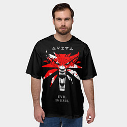 Футболка оверсайз мужская Зло есть зло, цвет: 3D-принт — фото 2