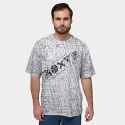 Футболка оверсайз мужская Равнодушие на сером фоне, цвет: 3D-принт — фото 2