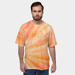 Футболка оверсайз мужская Мандарин абстракция акварель, цвет: 3D-принт — фото 2