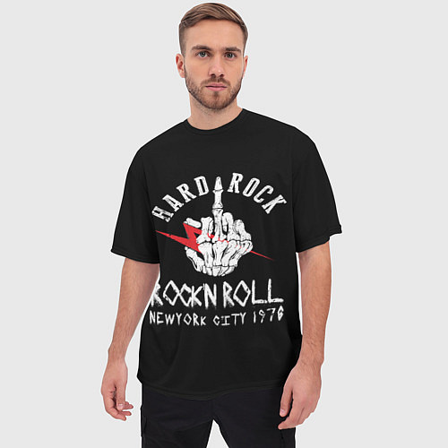Мужская футболка оверсайз Хард-рок, рок-н-ролл / 3D-принт – фото 3