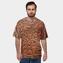 Футболка оверсайз мужская Змеиная шкура текстура, цвет: 3D-принт — фото 2