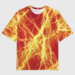 Футболка оверсайз мужская Lightning strikes, цвет: 3D-принт