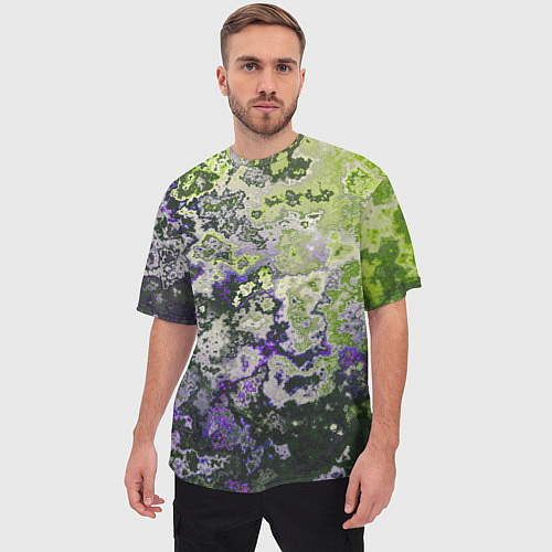 Мужская футболка оверсайз Абстрактный эффект ржавчины / 3D-принт – фото 3