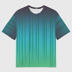 Футболка оверсайз мужская Хаотичные зеленые линии, цвет: 3D-принт
