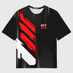 Футболка оверсайз мужская Nissan GTR - Cyber, цвет: 3D-принт