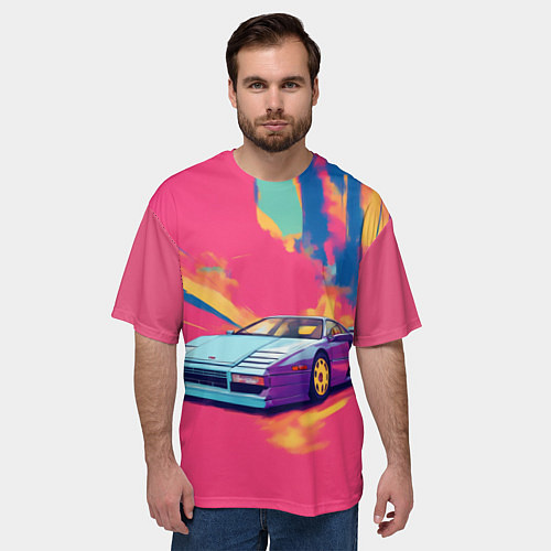 Мужская футболка оверсайз Sports cars / 3D-принт – фото 3