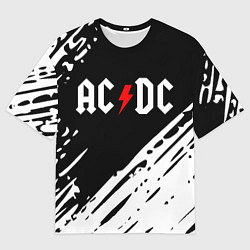 Футболка оверсайз мужская Ac dc rock, цвет: 3D-принт