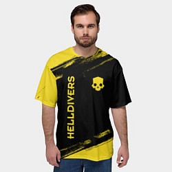 Футболка оверсайз мужская Helldivers: Skull Logo, цвет: 3D-принт — фото 2
