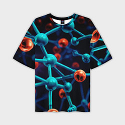 Футболка оверсайз мужская Молекулы под микроскопом, цвет: 3D-принт